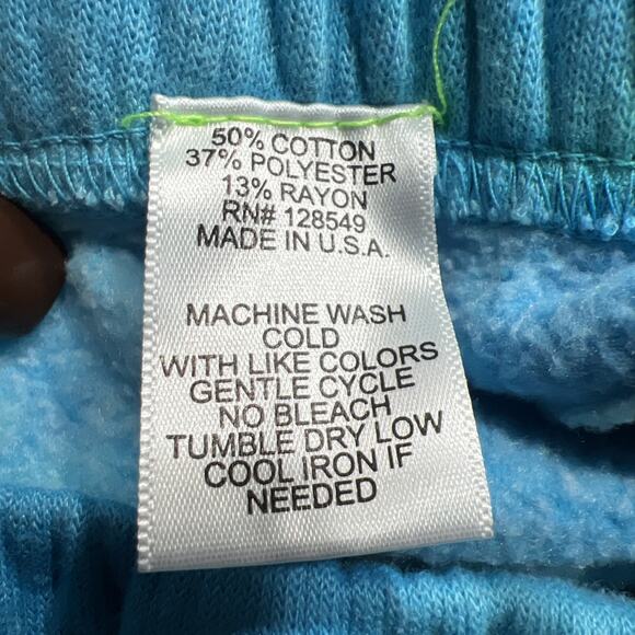 Aviator Nation Hand Dyed 5 Stripe Joggers Tie Dye Neon Blue Womens Size M - Picture 12 of 15